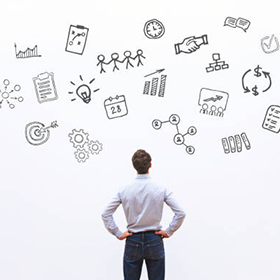 一个翘首迎接挑战的男士